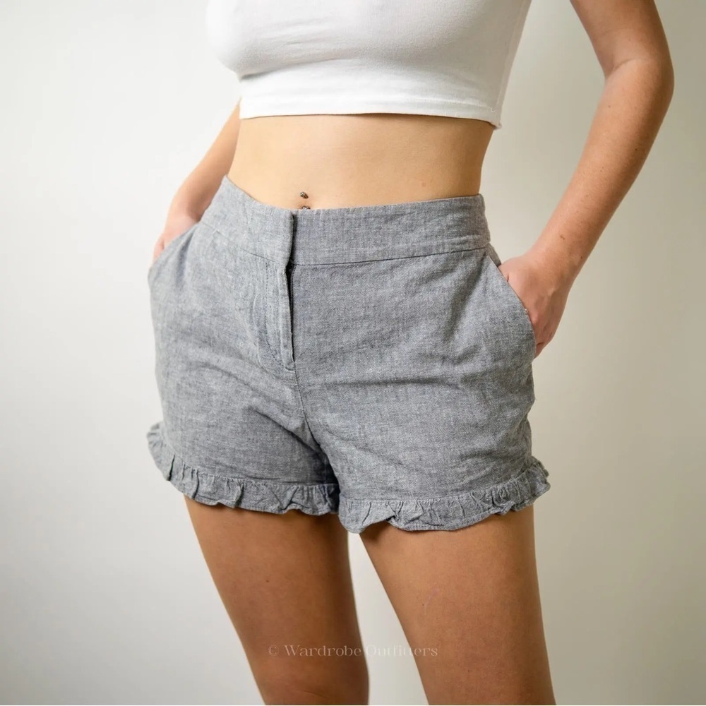 Loft Gray Frill Shorts​​​​​​​​​​​​​​​